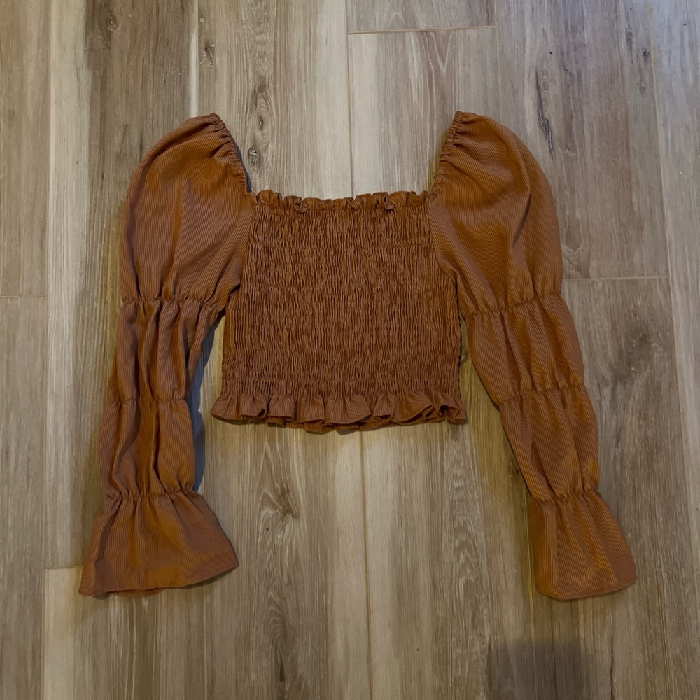 Burnt orange crop top